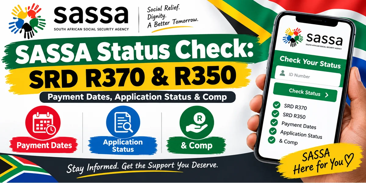 SASSA Status Check 2026: SRD R370 & R350 | Payment Dates, Application Status & Comp